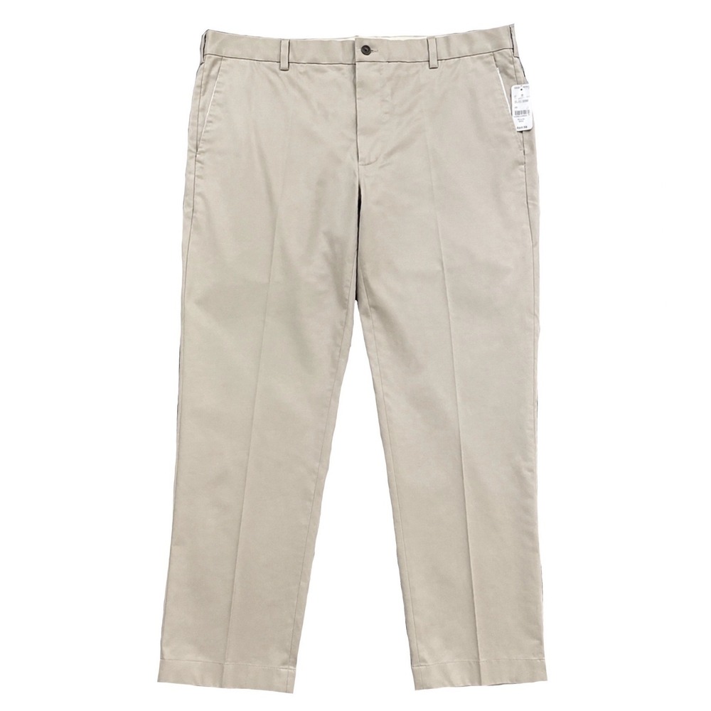 Brooks Brothers Advantage Chino Clark Fit Stretch Khaki Casual Pants 42x30 NWT